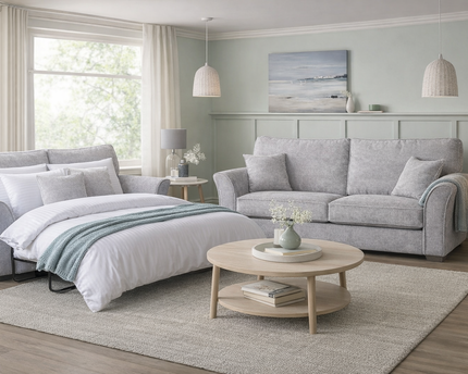 Kelly 3 Seat Sofa Bed + 2 Seater In Grey