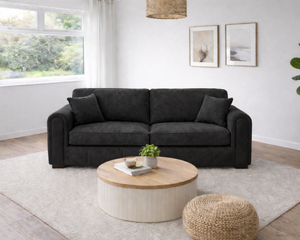 Michelle 3 Seater Sofa In Black
