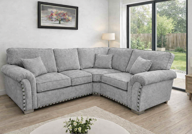 Harrison 2C1 Corner Sofa In Light Grey