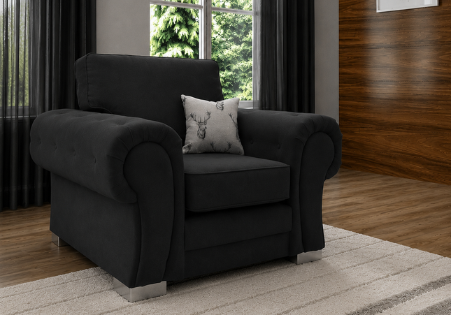 Verona Arm Chair In Black