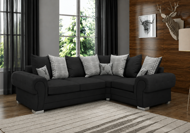 Verona 2c1 Pillow Back Corner In Black