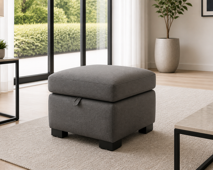 Brayden Storage Footstool In Grey