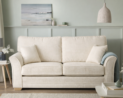 Kelly 3 Seater Sofa Bed In Cream