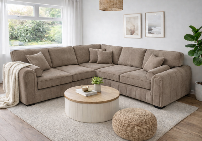 Michelle Corner Sofa In Mink