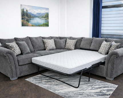 Harrison 2c2 Corner Sofa Bed In Dark Grey