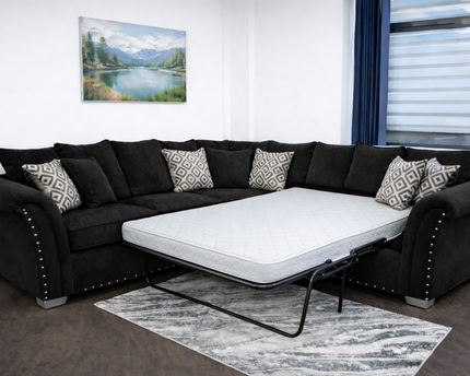 Harrison 2c2 Corner Sofa Bed In Black