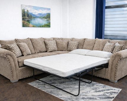 Harrison 2c2 Corner Sofa Bed In Beige