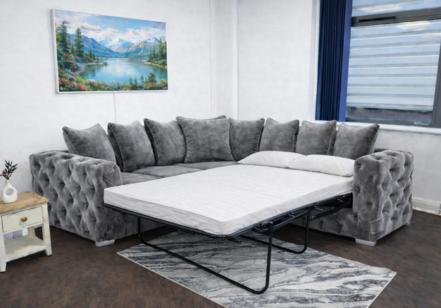Ashton 2c2 Corner Sofa Bed In Grey