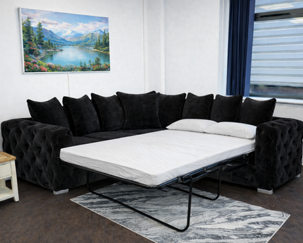 Ashton 2c2 Corner Sofa Bed In Black