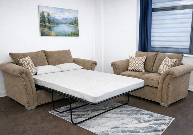 Harrison 3 Seater Sofa Bed +2 Seater In Beige