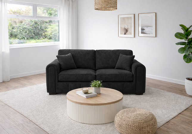 Michelle 2 Seater Sofa In Black