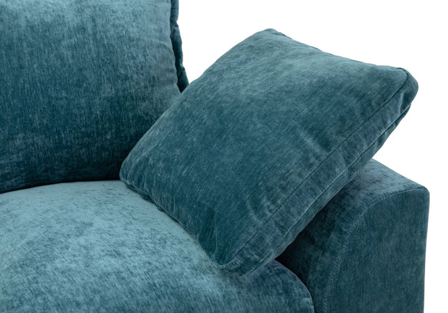 Colton Compact Corner Sofa In Teal