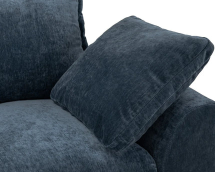 Colton Compact Corner Sofa In Blue