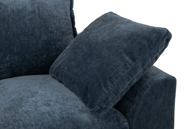 Colton Compact Corner Sofa In Blue