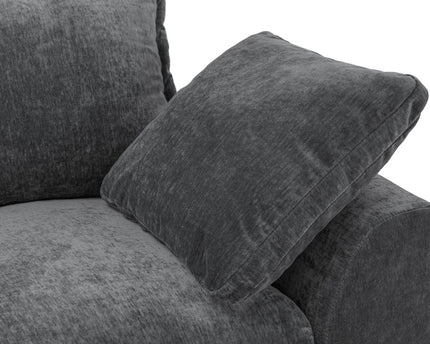 Colton Compact Corner Sofa In Grey