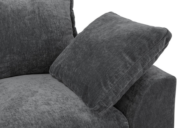 Colton Compact Corner Sofa In Grey