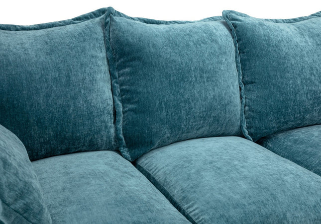 Colton Compact Corner Sofa In Teal