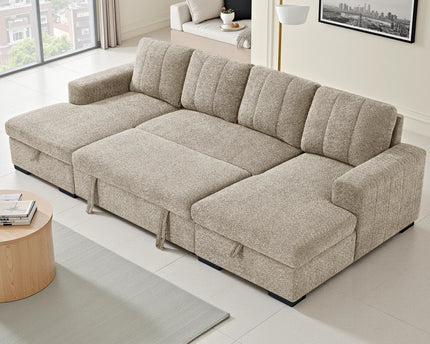 Como Sofa Bed U-Shape Corner Sofa – Beige