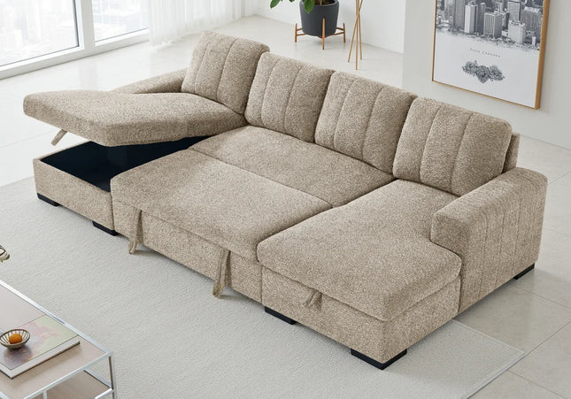 Como Sofa Bed U-Shape Corner Sofa – Beige