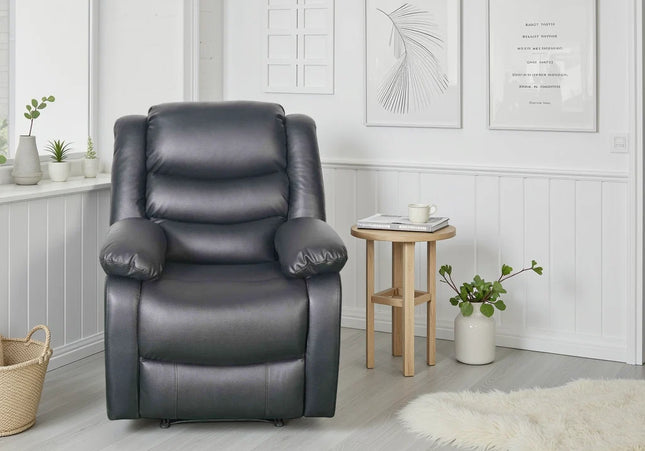 Conrad Manual Recliner Armchair – Black