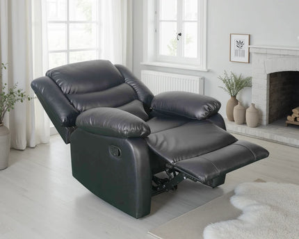 Conrad Manual Recliner Armchair – Black