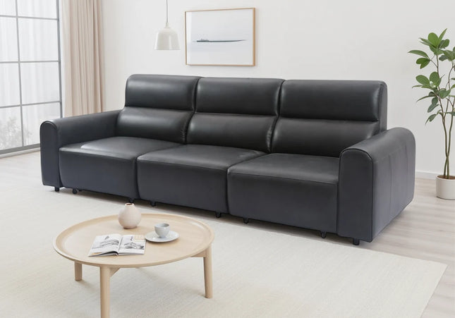Conway Electric Recliner 3 Seater Sofa – Black