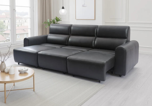 Conway Electric Recliner 3 Seater Sofa – Black