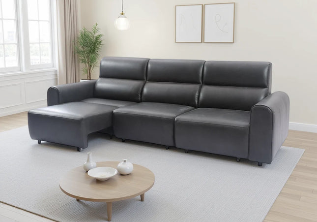 Conway Electric Recliner 3 Seater Sofa – Black