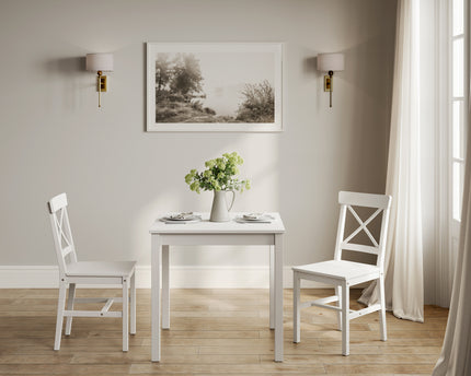 Crawford 2 Seater Dining Set White