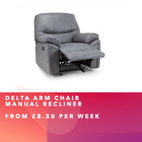 Delta Manual Recliner Arm Chair - Grey