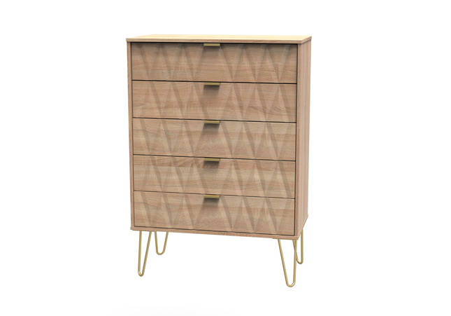 Diamond Trio Bedroom Set In Bardolino Oak
