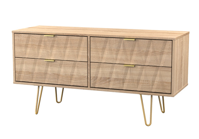Diamond Trio Bedroom Set In Bardolino Oak