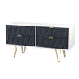 Indigo And White Matt / 4 Drawer Bed Box