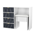 Indigo And White Matt / Desk & Stool