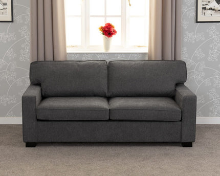 Gray fabric 2 seater sofa bed 