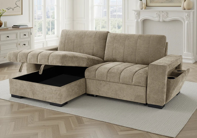 Franklin Universal Corner Sofa Bed – Beige