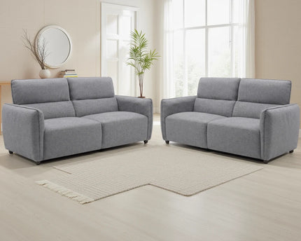 Ascot 3+2 Fabric Sofa Set – Grey
