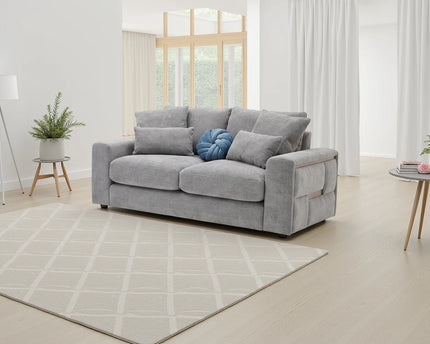 Jupiter Grey 3 Seater Sofa
