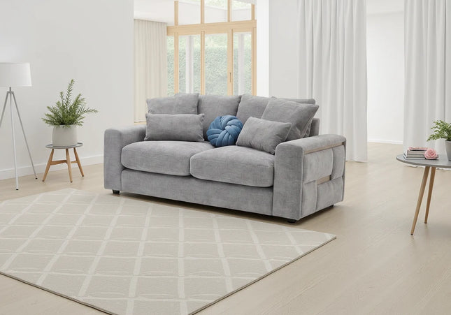 Jupiter Grey 3 Seater Sofa