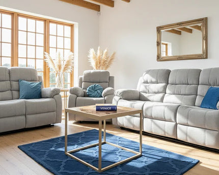 Stanton Manual Recliner 3-2-1 Sofa Set In Grey