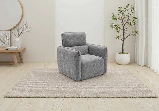 Ascot Fabric Armchair – Grey