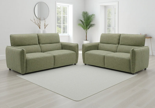Ascot 3+2 Fabric Sofa Set – Green