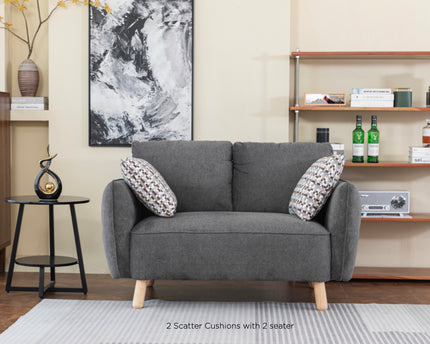 Georgia 2 Seater in Dark Grey