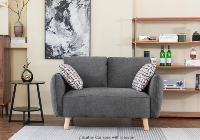 Georgia 2 Seater in Dark Grey