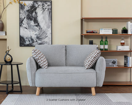 Georgia 2 Seater in Light Grey