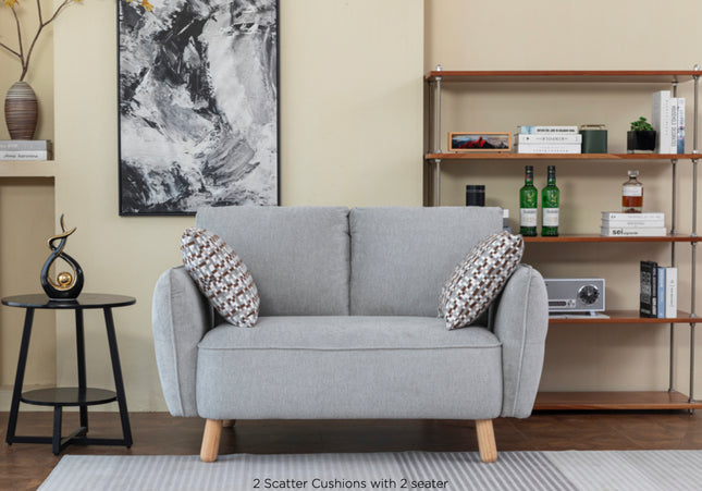Georgia 2 Seater in Light Grey