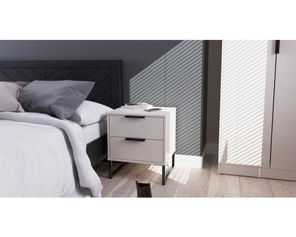 Hong Kong 2 Drawer Bedside Table in Kashmir Ash