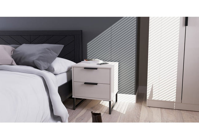 Hong Kong 2 Drawer Bedside Table in Kashmir Ash