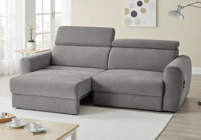 Dakota Electric Reclining 3 Seater Sofa Bed – Grey