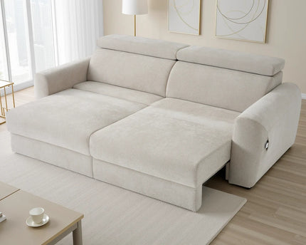 Dakota Electric Reclining 3 Seater Sofa Bed – Beige